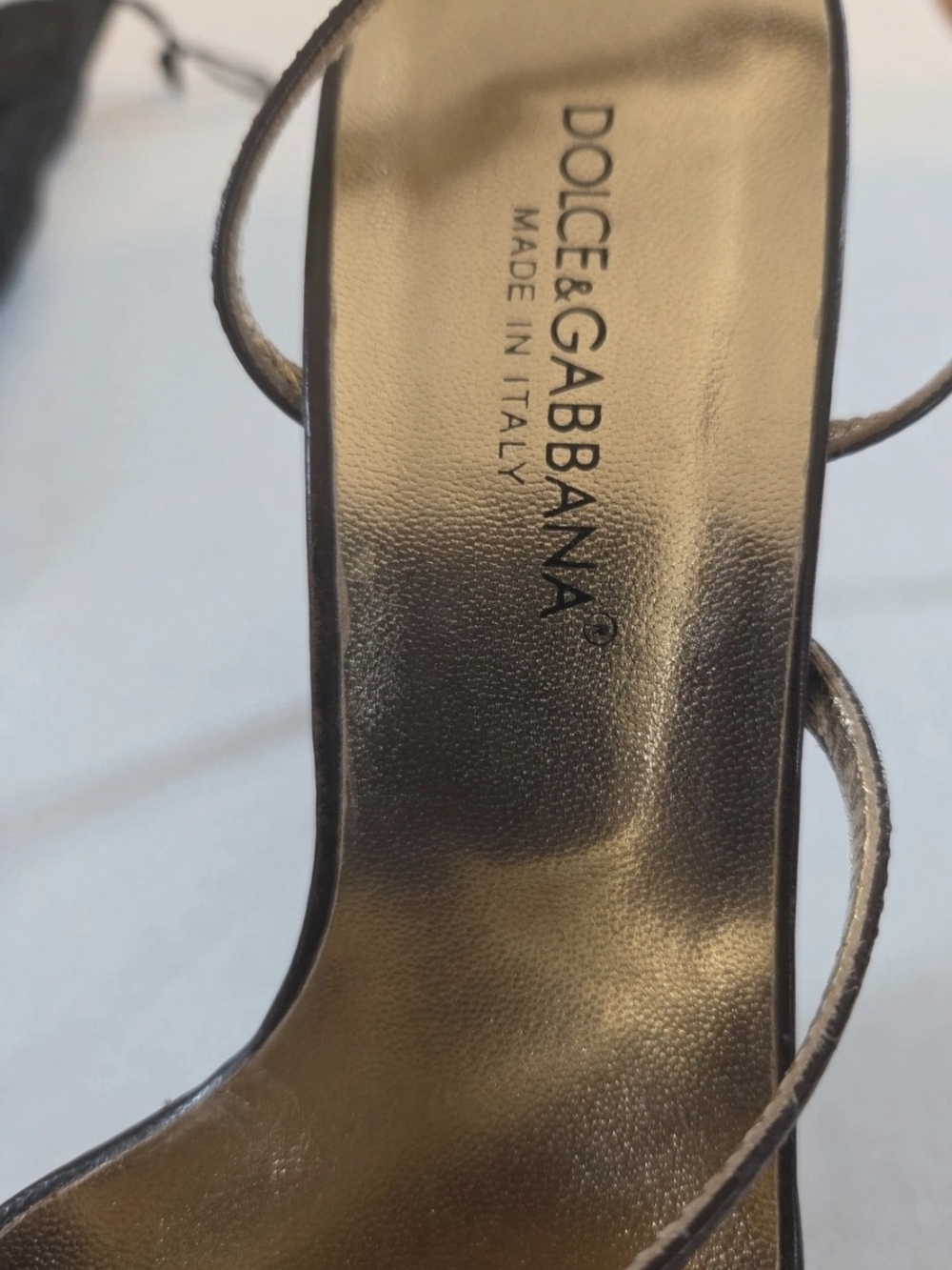DOLCE & GABBANA Brown Flower Strappy Women’s Sandals - Picture 2 of 9